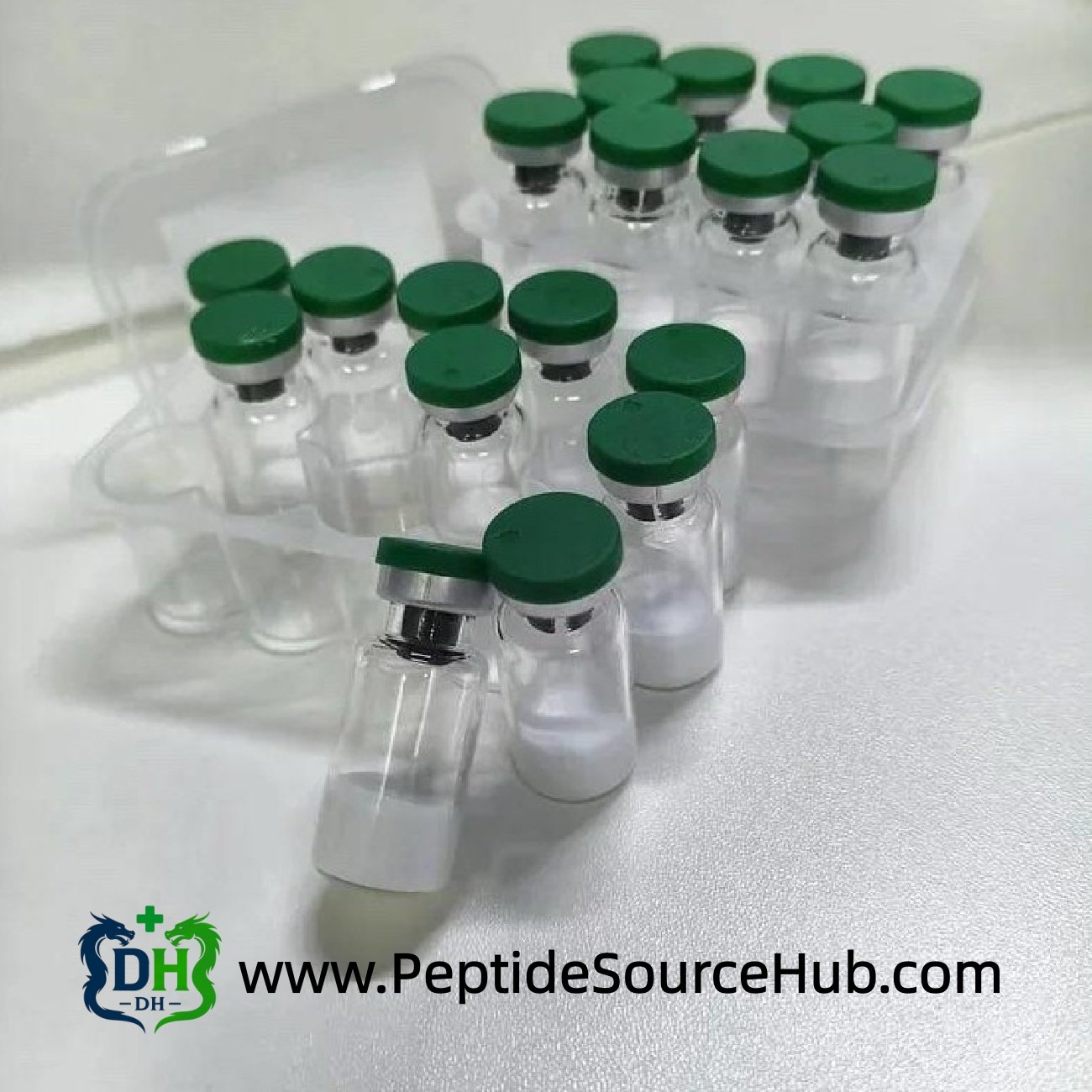 ACE-031 peptide kit display — vial set and tray packing