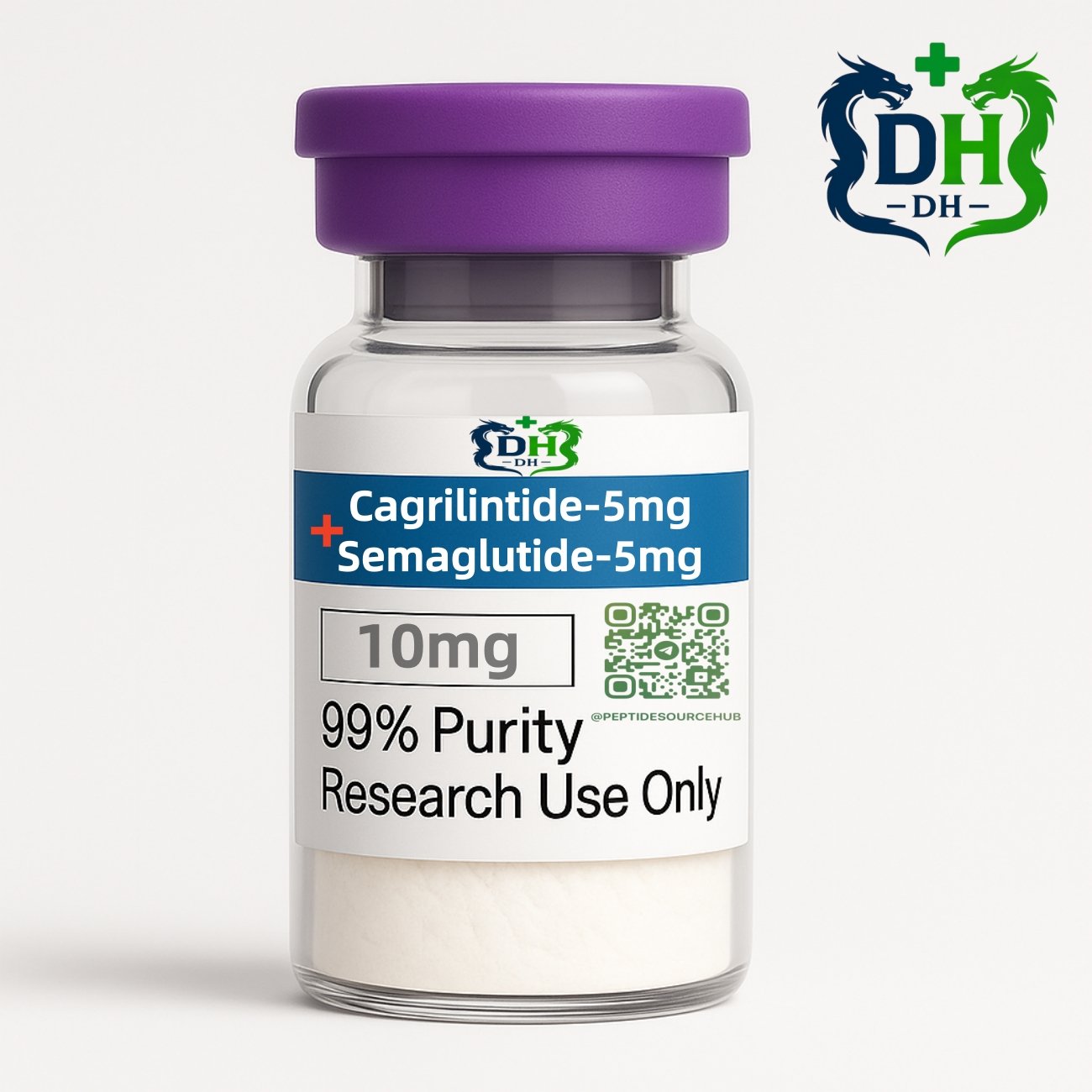 Cagrilintide 5 mg + Semaglutide 5 mg Blend 10 mg vial with purple cap