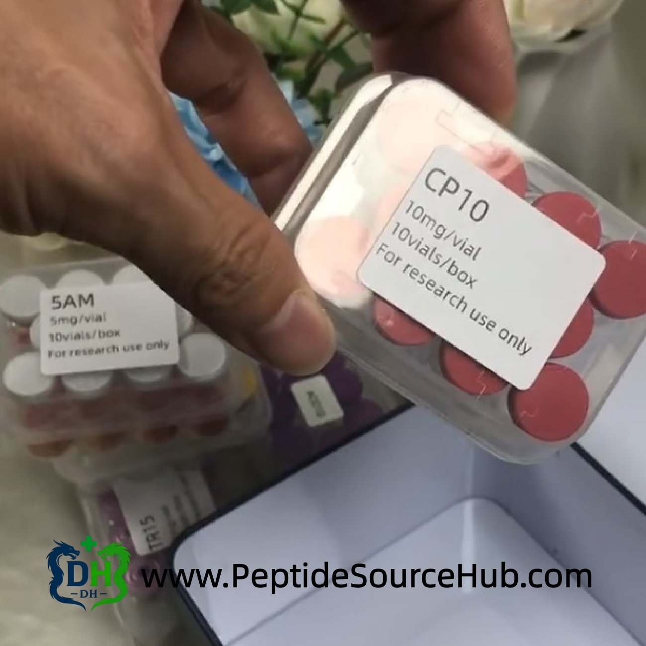 Boxed-kit style image supporting CJC-1295 (No DAC) + Ipamorelin blend bulk supply