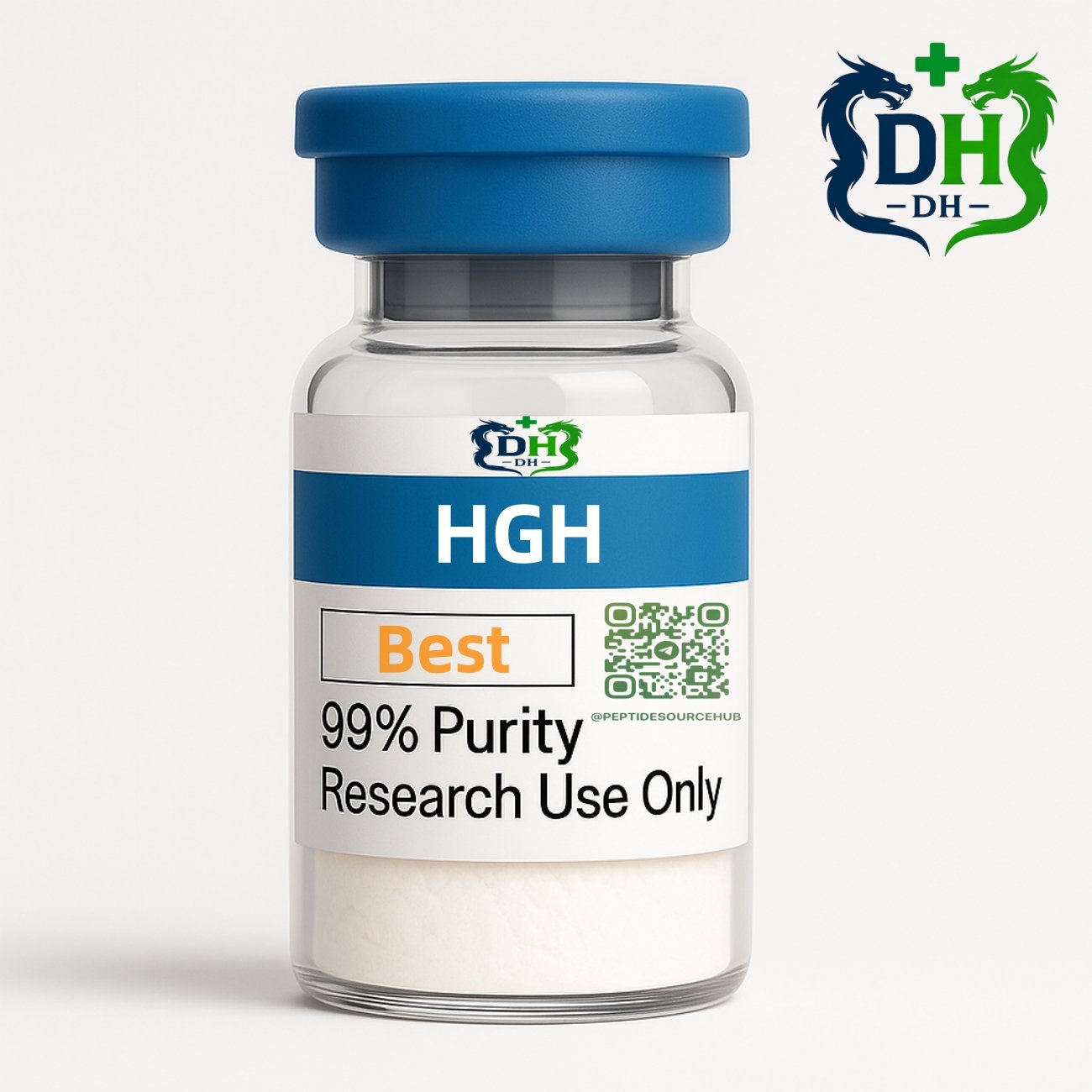 Blue Top HGH Best grade vial with blue cap and white powder