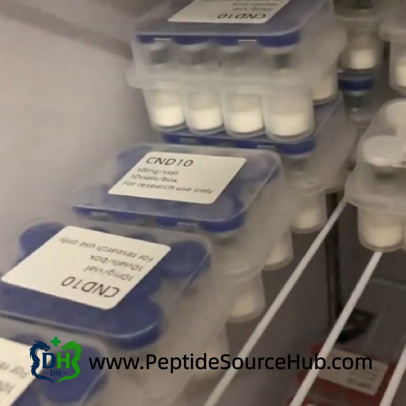 CJC-1295 no DAC vials in cold storage trays