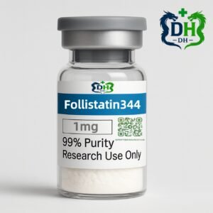 Follistatin-344 peptide 1 mg vial, white lyophilized powder
