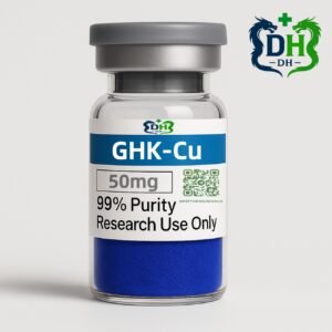 GHK-Cu blue copper peptide 50 mg vial mockup