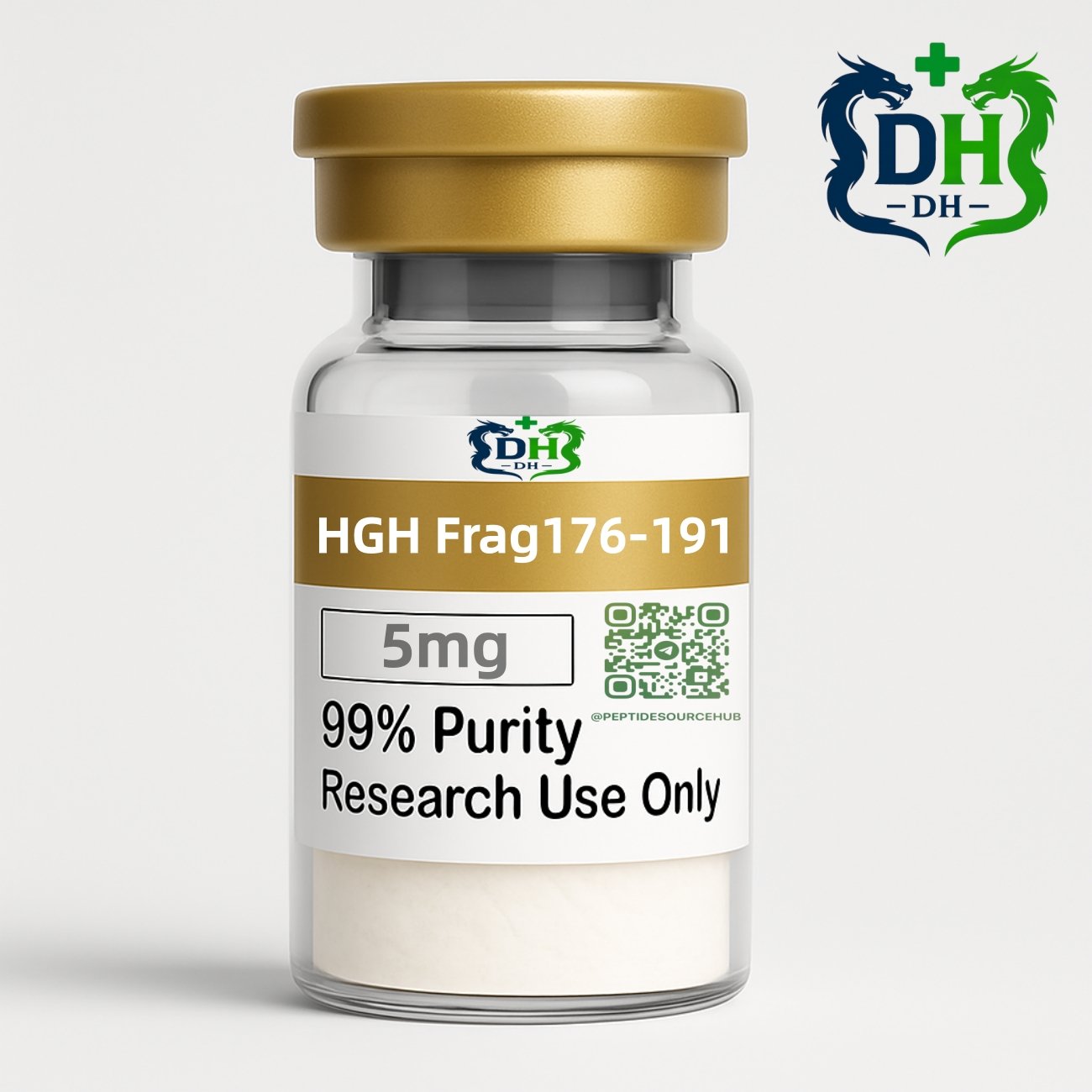 HGH Fragment 176-191 peptide 5 mg vial render