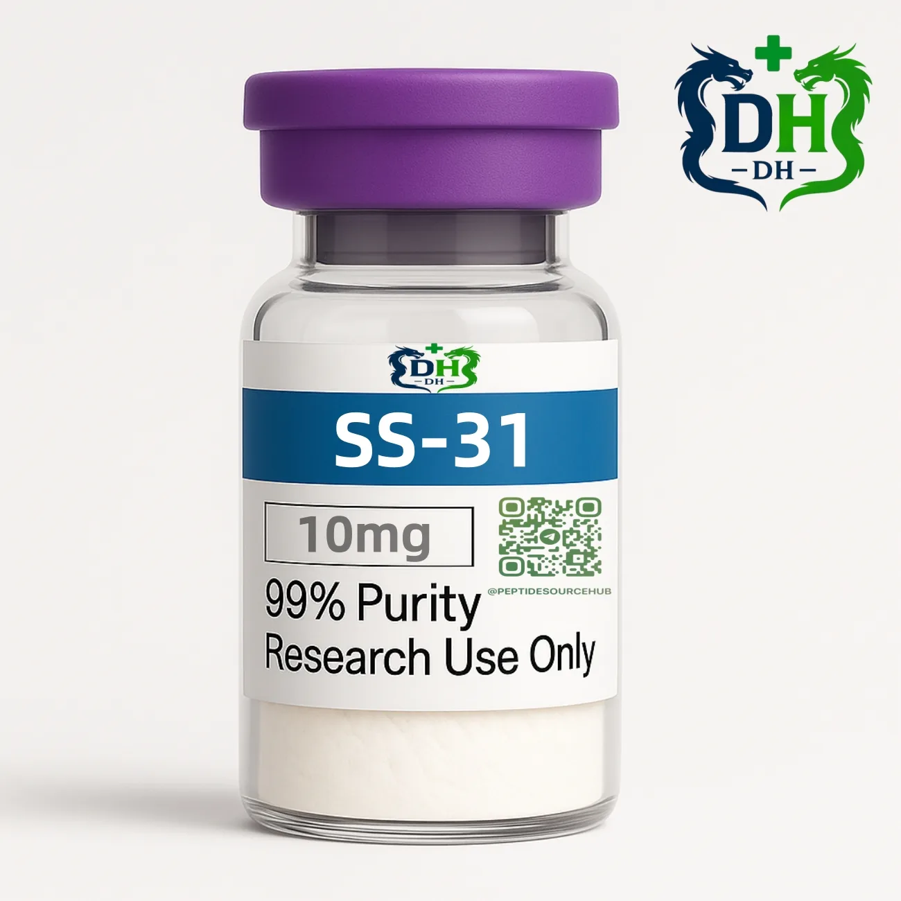 SS-31 peptide 10 mg vial white lyophilized powder