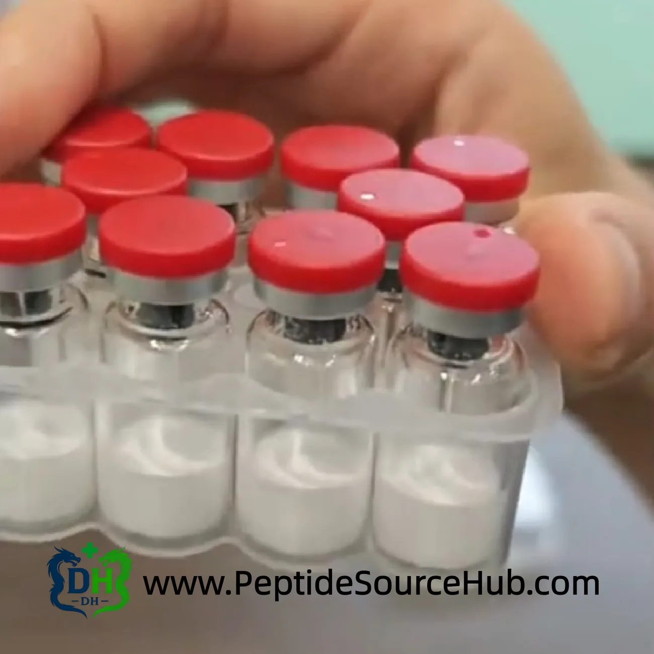 Survodutide 10 mg peptide vials in plastic tray