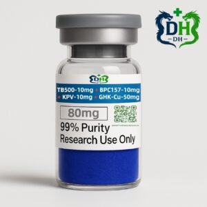 Klow TB-500 10mg + BPC-157 10mg + KPV 10mg + GHK-Cu 50mg blue copper peptide vial 80mg