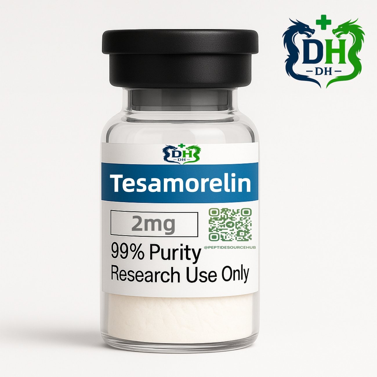 Tesamorelin peptide 2 mg vial front label