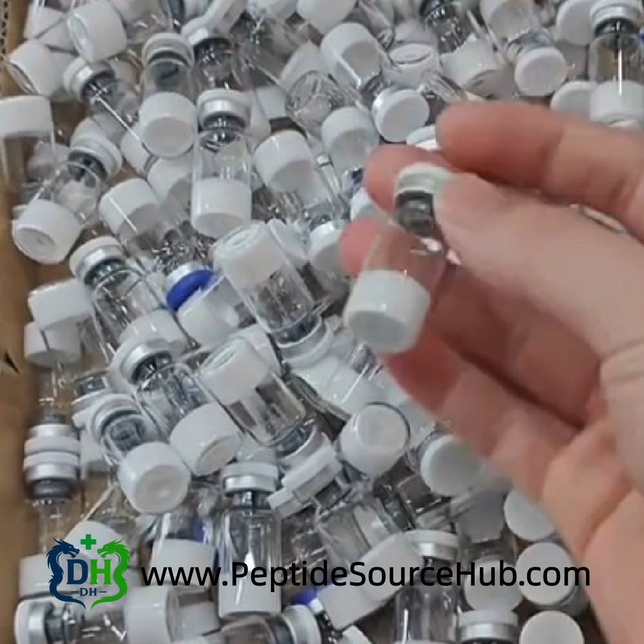 VIP peptide 10 mg white cap vial in hand